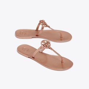 Tory Burch Jelly Sandals- Rose Gold